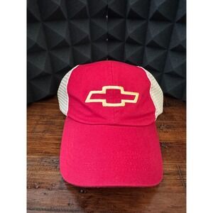 Chevrolet‎ Hat Cap Red Mesh Back Adjustable Buckle by Hit Wear